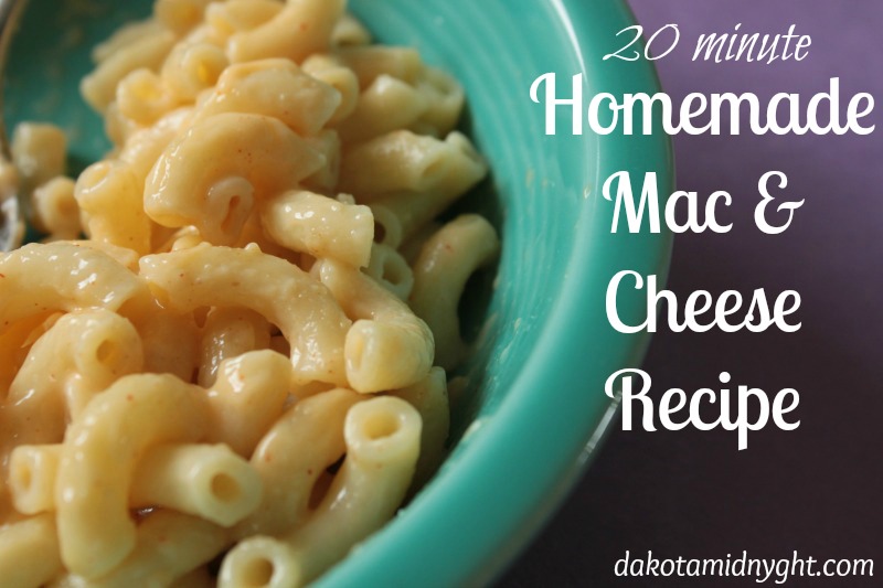 Easy 20 Minute Homemade Macaroni and Cheese recipe | DakotaMidnyght.com 