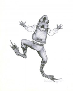 The Well Dressed Frog | DakotaMidnyght.com (Prints available at https://www.etsy.com/shop/dakotamidnyght)